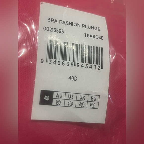 💕Avenue Plus Sizes Fashion Plunge Basic Balconette Underwire Bra PINK New 💕 - Picture 7 of 8